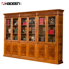 HAOSEN furniture 0806A study room Office Home Use Four/Six doors Retro classic wood bookcase cabinet